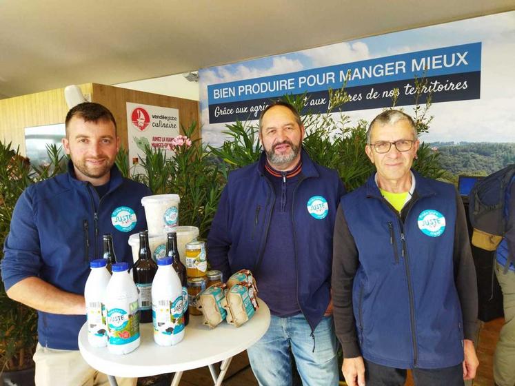 Éleveurs et acteurs des filières ont pu présenter leurs produits au grand public (ici la marque Juste & Vendéen).