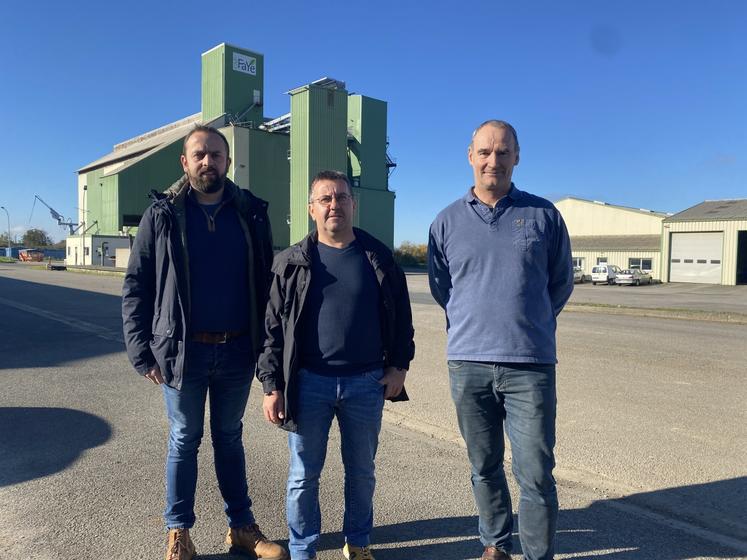 Quentin Locqueville, directeur adjoint, Christophe Favreau, président et Paul le Ber, directeur de la coopérative Cap Faye.