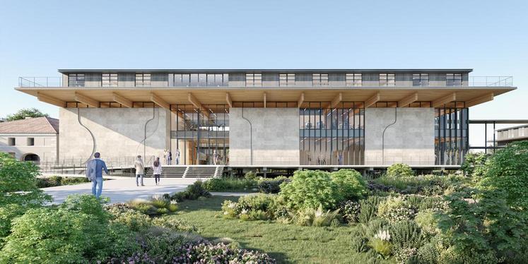 Les plans du siège du BNIC, tels qu'ils avaient été présentés en juin 2023, lors de la pose de la première pierre.