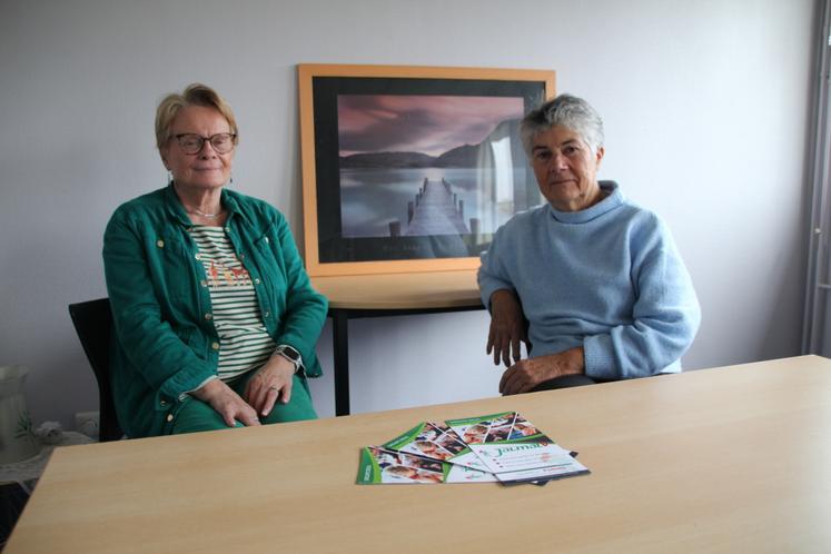 Anne-Marie Couret est référente du groupe de parole à l'association Jalmalv (à gauche) et Andrée Chevrier est aussi bénévole accompagnante pour le deuil.