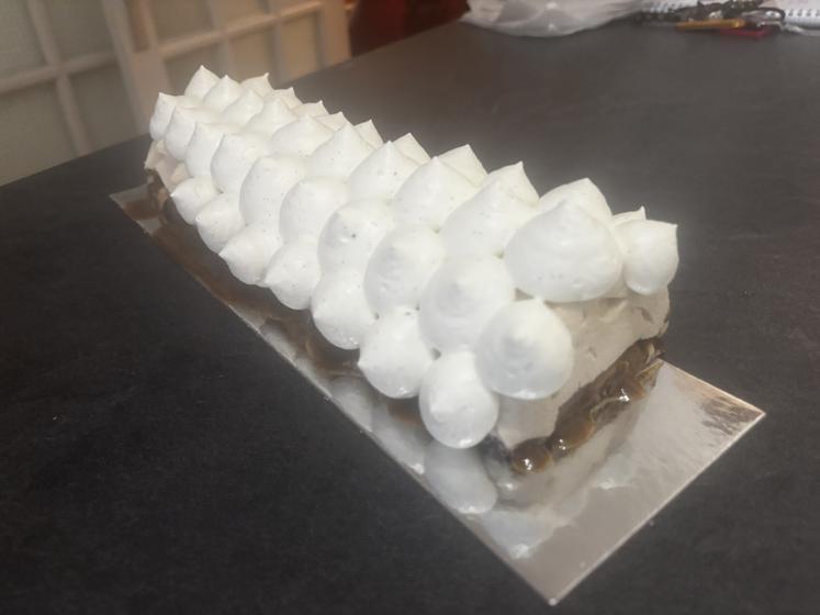Cette bûche a été imaginée par trois élèves du lycée Kyoto.