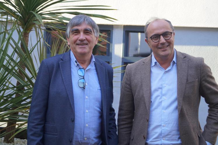 De gauche à droite : Denis Mathé, président de la coopérative depuis décembre 2023 et Mathieu Staub, directeur général depuis avril 2023.