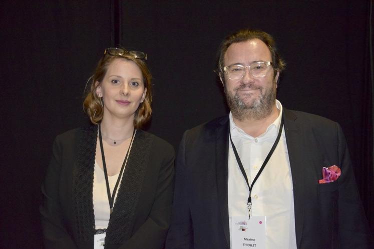 Cindy Camboly, directrice générale de l'Union patronale de la Charente, et Maxime Thiollet, président.