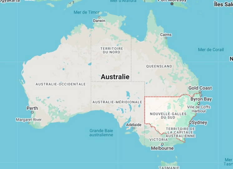 La Nouvelle-Galles du Sud, dont la capitale est Sydney, est le plus peuplé des états australiens. Elle est située dans le sud-est de l'île principale. C'est une région historiquement agricole.