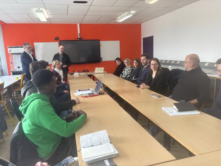 Jessica Larsson a rencontré les équipes de la CCI et des élèves ayant bénéficié d'un accompagnement.