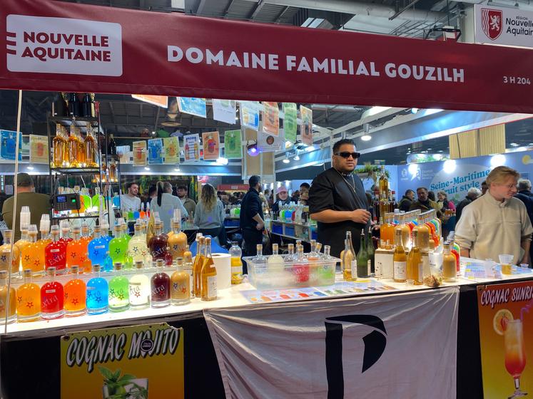 Ambiance colorée sur le stand du domaine Gouzilh de St-Aigulin !