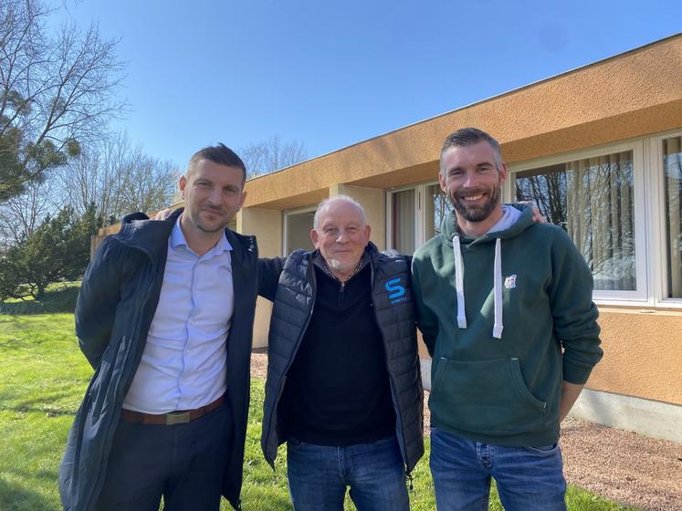 Corentin Delaunay, directeur de l'OS Normande, Michel Lestable, animateur d'Atlantique Sèvres Normande et David Coussot, président.