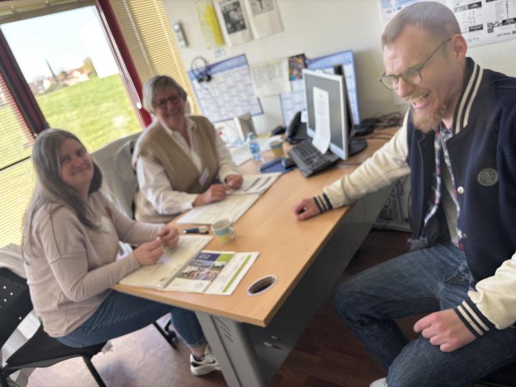 Laurence Fulneau et Amélie Gigon, d'Arpavie, ont reçu plusieurs candidats à une immersion, dont Kévin Orth.