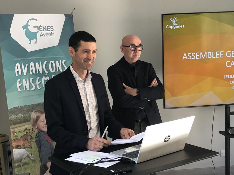 Le président de Capgènes, Frédéric Baudy, et son directeur, Yves Rouault.