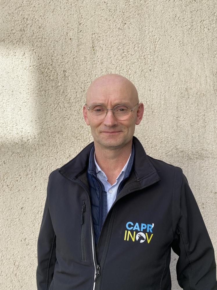 Samuel Hérault, éleveur à Nueil-les-Aubiers et président de Capr'Inov.
