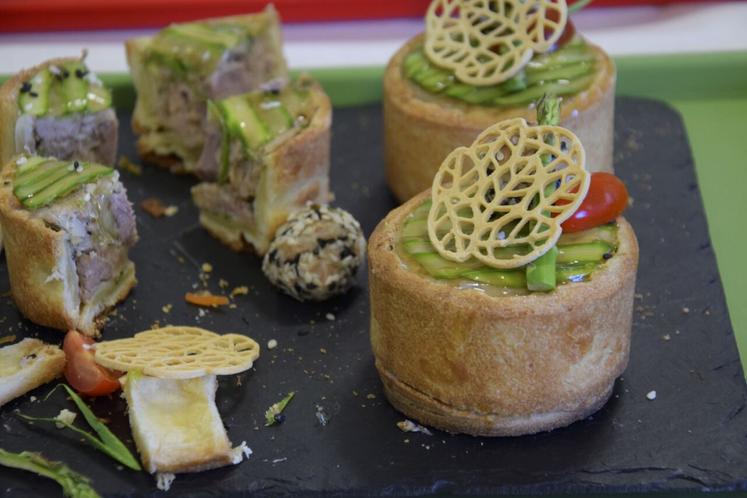 La tourte de grillon charentais avec aillet et asperge verte de Fabrice Courraud a reçu le prix du grillon innovant.