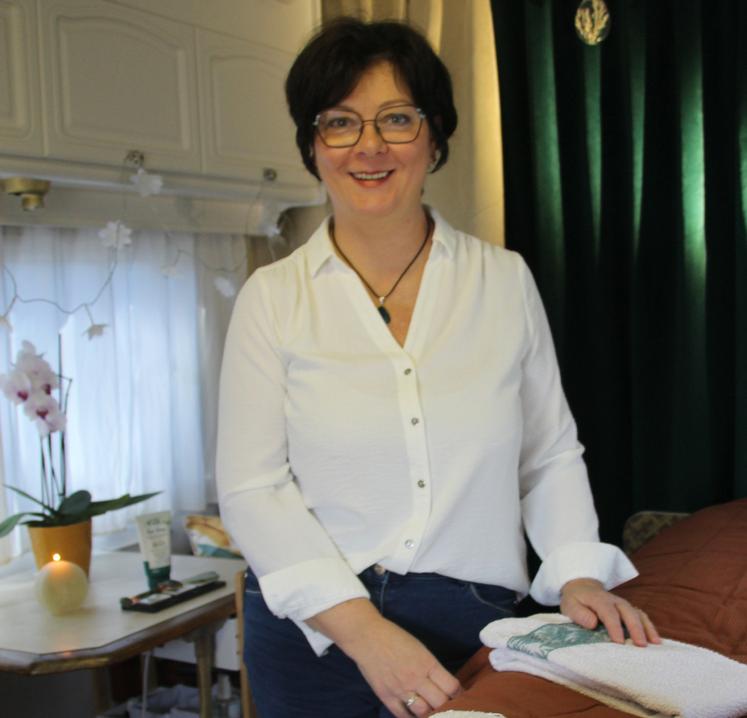 Christelle Berthonneau a aménagé un intérieur cocooning pour ses clientes.