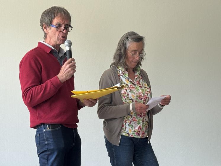 Pascal Clerc et Henriette Goyeau (présidente de Chanvre 16) sont exploitants à Pérignac.