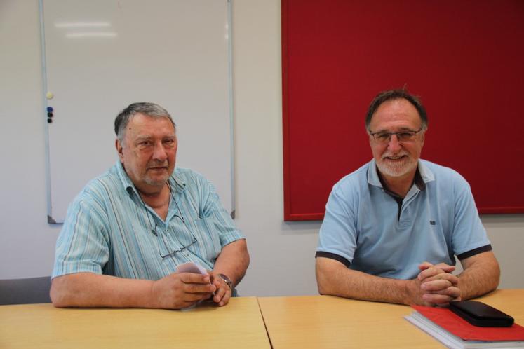 Bernard Chauvet, maire de Jazeneuil et président du Sivos et Jean-Louis Ledeux, maire de Lusignan et chargé des finances du Sivos.
