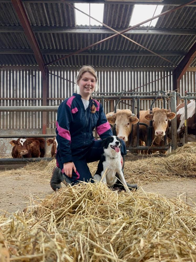 Manon Faucher s'est installée avec un petit troupeau de Limousines à Chantecorps. Un retour "logique" à la ferme familiale, après deux années d'études en pharmacie.