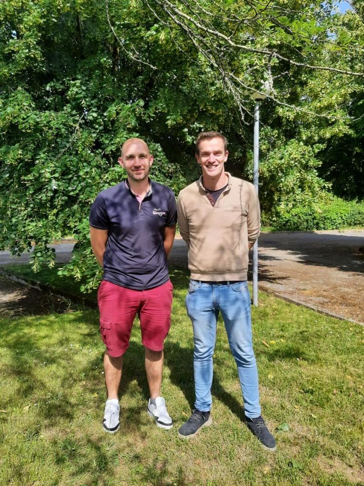 Alexandre Sarrazin et Alexandre Brousseau coprésident l'association Service d'élevage ovin des Deux-Sèvres depuis le 14 mars.