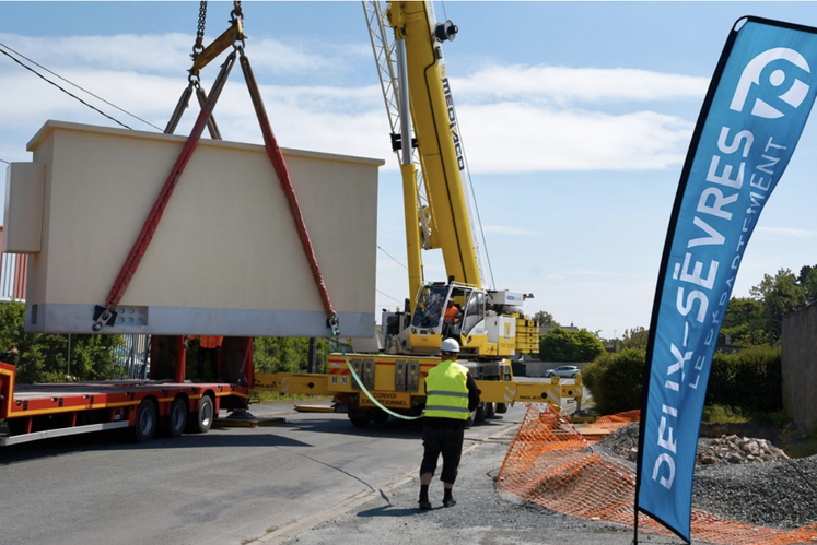 Un chantier fibre à Mauléon en 2020.