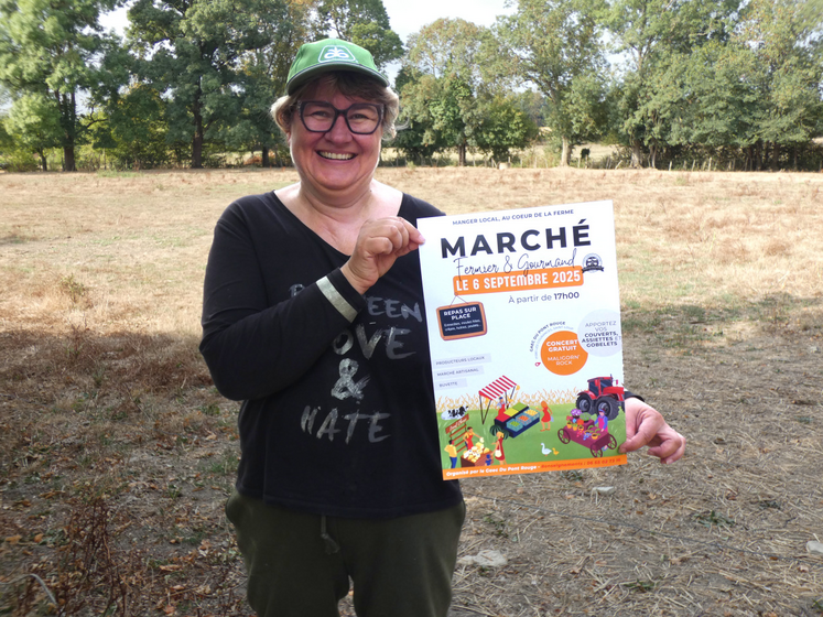 Nathalie Epagneaud accueillera dans ce pré les participants à ce marché gourmand et nocturne.