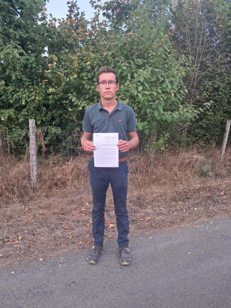 Le jeune étudiant a adressé son courrier le 6 août à la ministre.