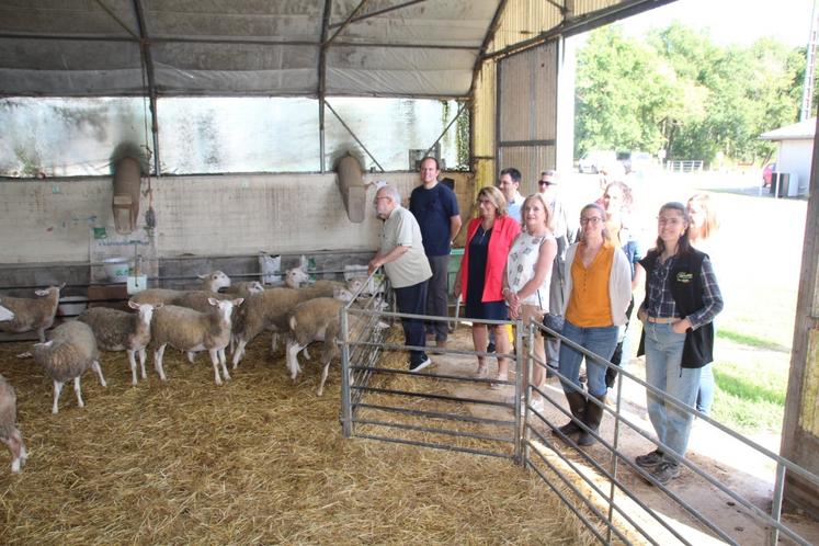 La délégation chilienne a visité l'exploitation du lycée agricole de Montmorillon.