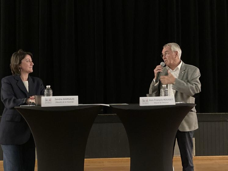 Les députés Renaissance Sandra Marsaud (Charente) et Jean-François Rousset (Aveyron).