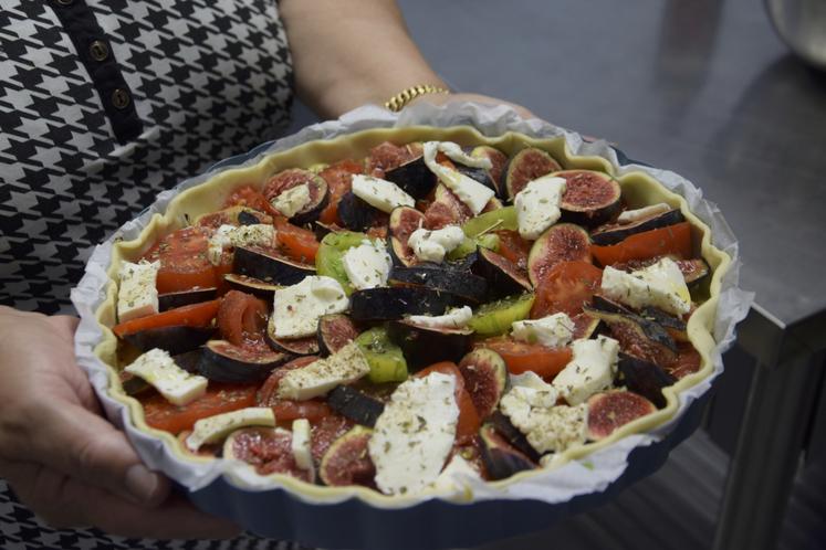 Tarte figues tomates.