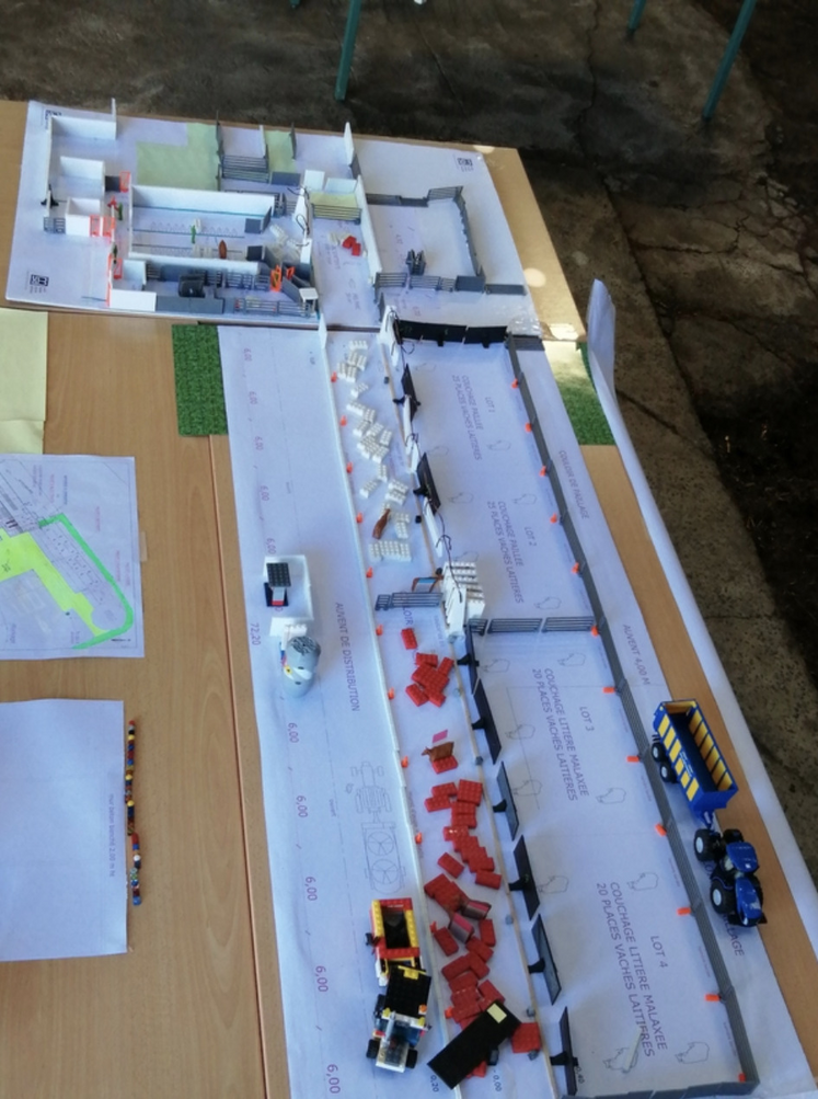 Modélisation d'un bâtiment d'élevage.