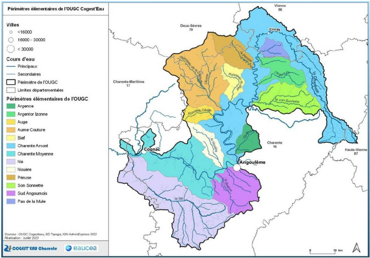 Périmètre de l'OUGC Cogest'Eau.