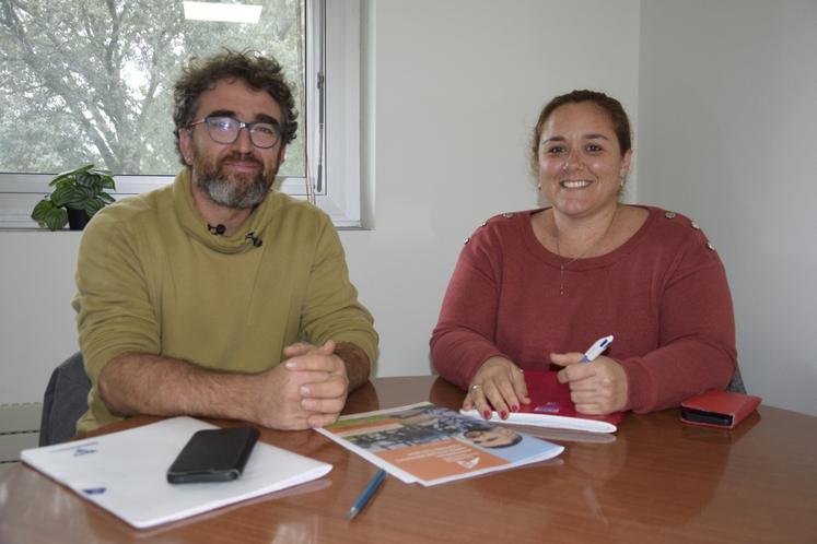 Sébastien Delage et Élodie Baussant font partie des élus référents pour l'installation-transmission.
