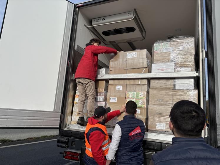 manif JA 86 controle poids lourds