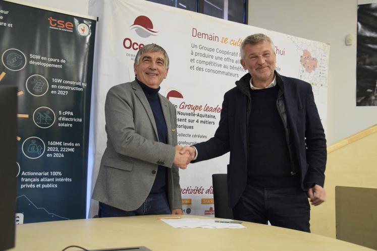 Denis Mathé, président d'Océalia, et Bertrand Drouot L'Hermine, directeur général délégué de TSE.