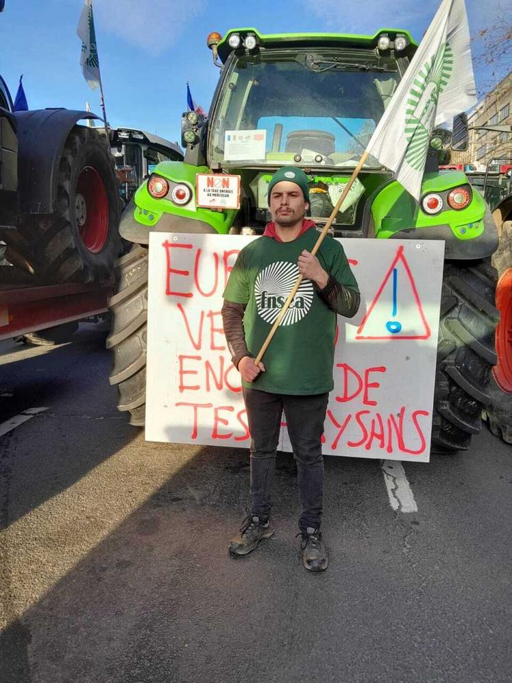 Nicolas Ferré, de St-Loup, futur installé sur l'exploitation céréalière familiale.