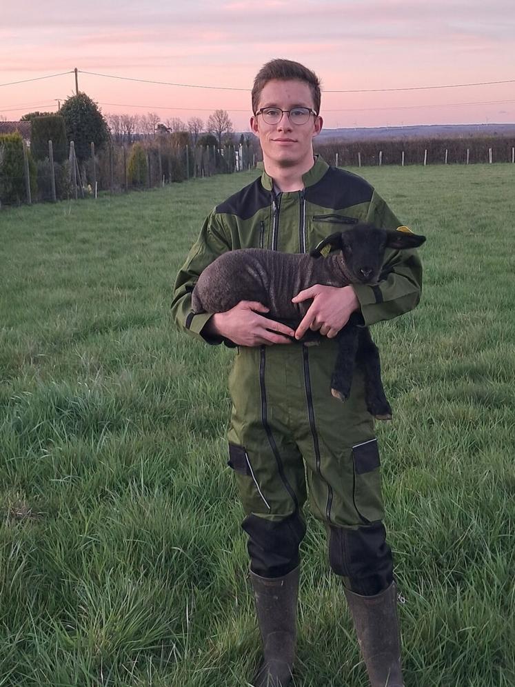 Valentin se destine à devenir éleveur ovin viande en Charente.