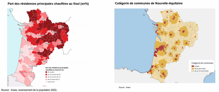 Enquête Insee Nouvelle-Aquitaine. Consommation énergétique pour le chauffage.