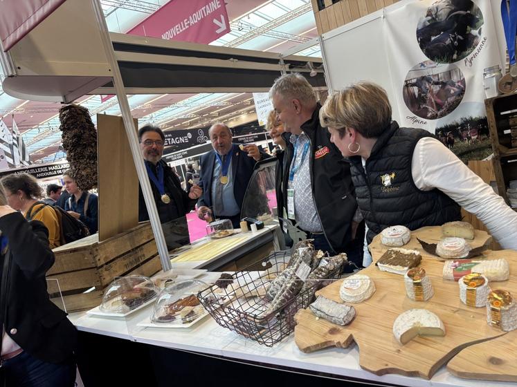 La Route des fromages de chèvre était bien représentée, ici avec Jean-Frédéric Granger.