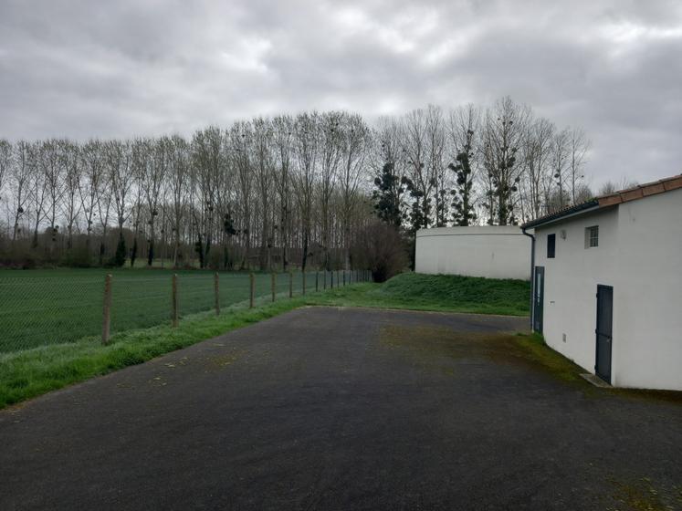 Un des trois captages concerné. Au fond, des peupliers, une culture traditionnelle à Pas-de-Jeu, qui sera densifiée.