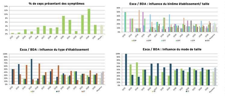 Les résultats de la parcelle de Saintes.