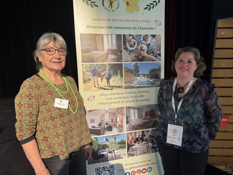 Annie Sandoval, présidente, et Annie Denéchaud, directrice de Gîtes de France Charente.