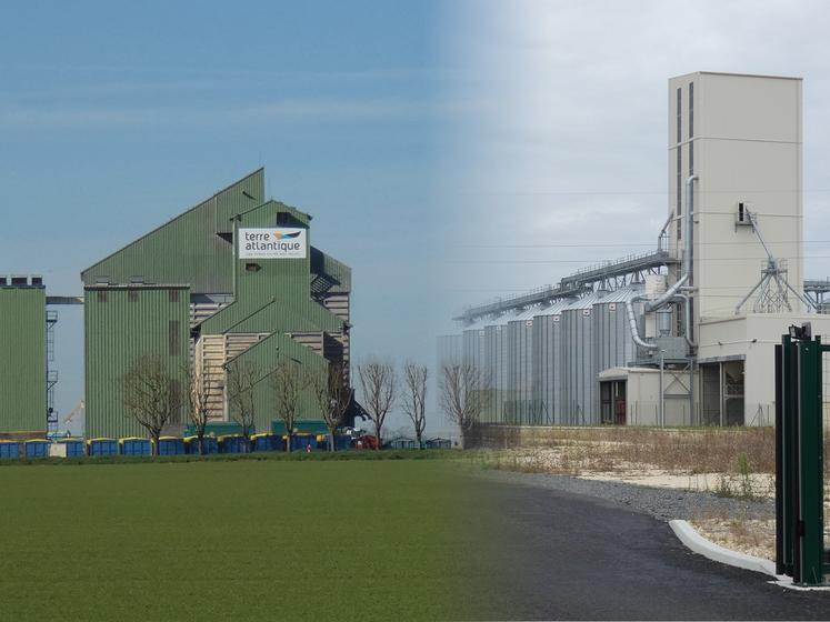 La station de semences de Terre Atlantique à Aigrefeuille-d'Aunis et le plus récent site de la Coopérative de Matha, à Blanzac-lès-Matha.