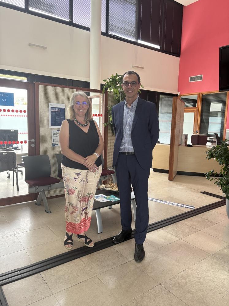 Thierry de Laburthe, Directeur régional et Anne Stanghellini, directrice du contrôle/LCTI de l'Urssaf Poitou-Charentes.