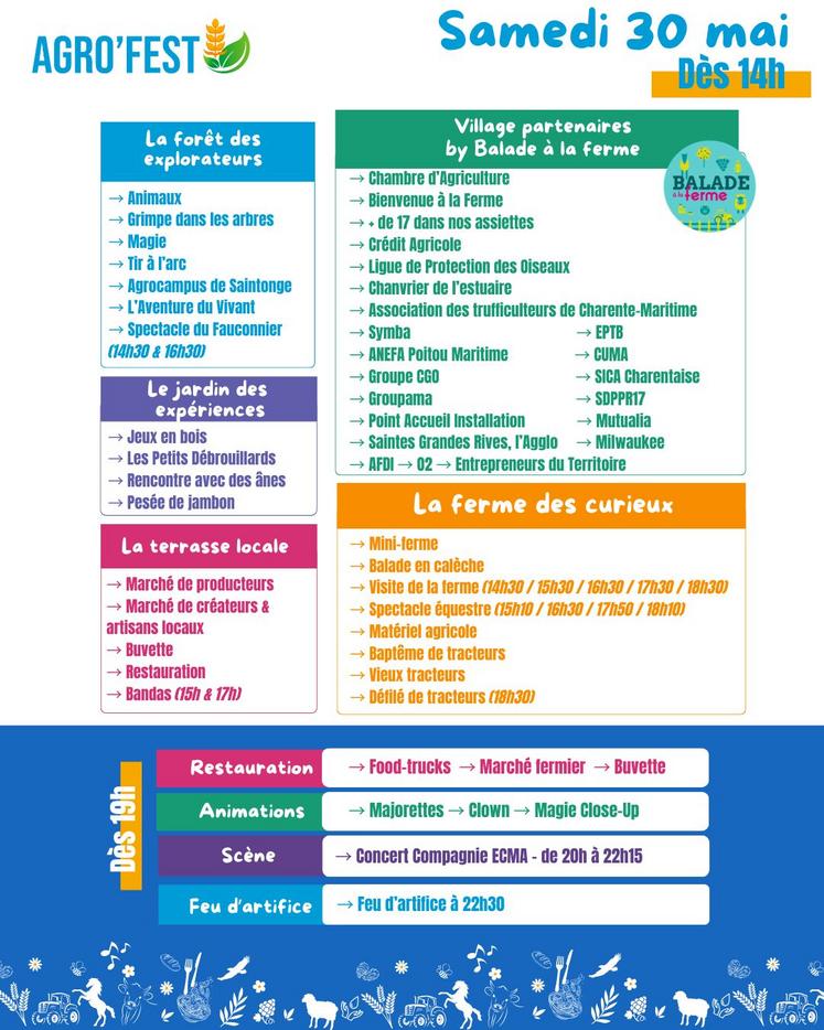 Programme de l'Agro'Fest 2026.