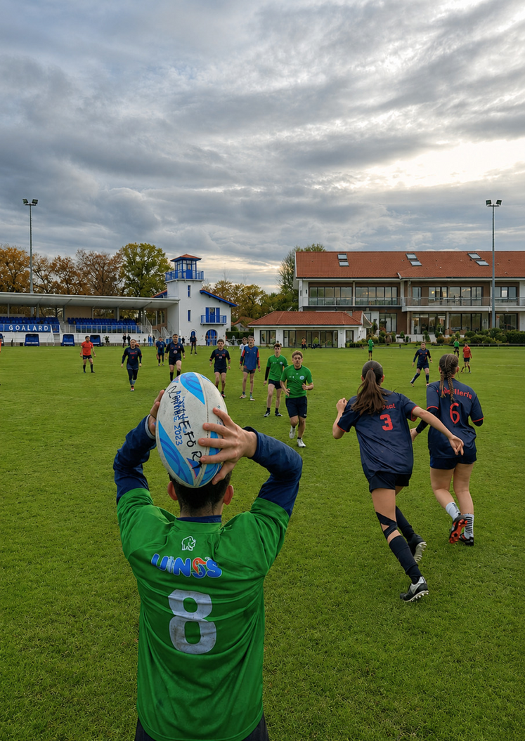 Touche au rugby.