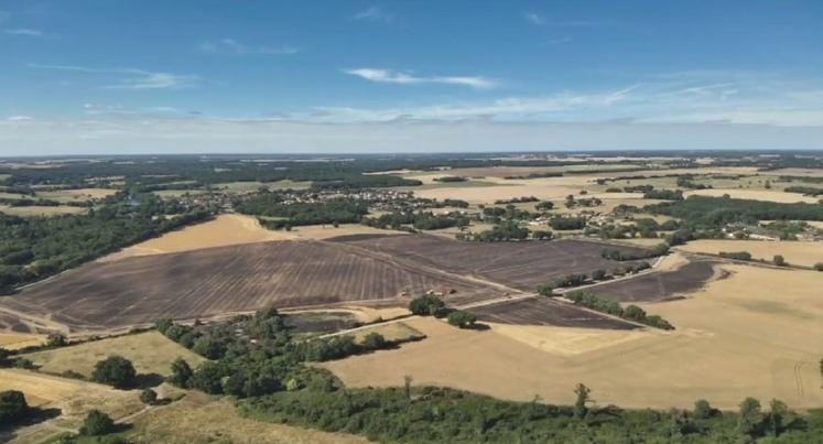 28 hectares d'orge ont été détruits.