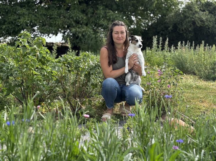 Charline Aguillon cultive ses plantes aromatiques et médicinales sur une parcelle de 1 500 m2 à Valdivienne. 