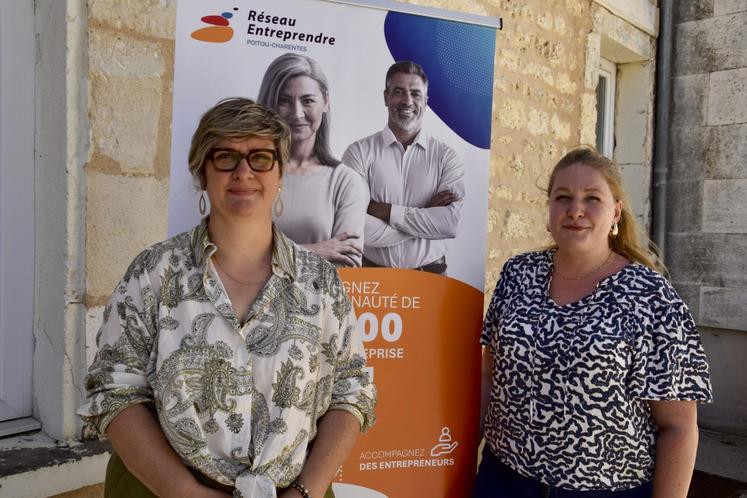 Stéphanie Vétu et Justine Tardif, présidente et directrice du Réseau Entreprendre Poitou-Charentes.