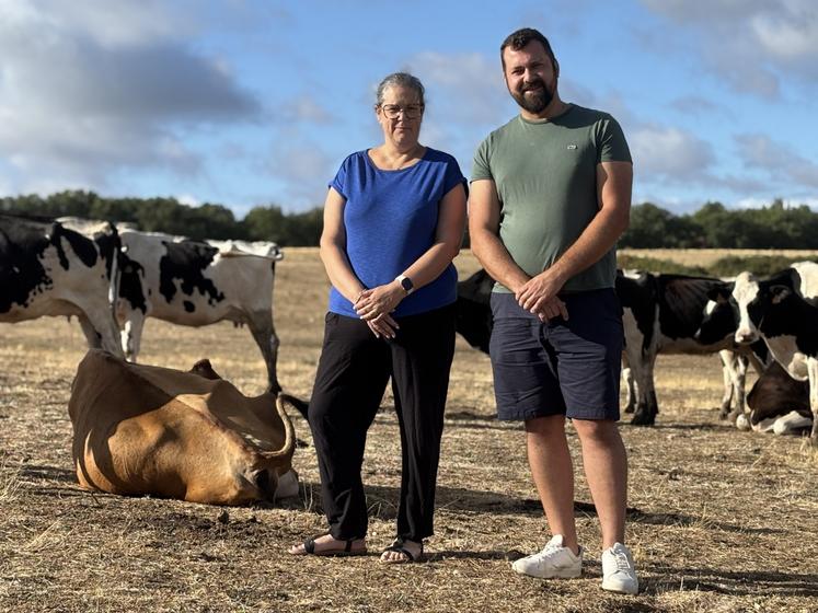Mélanie Gourmaud et Pierre-Elie Simonnet sont décidés à mettre en place des actions tout au long de l'année pour défendre le revenu des agriculteurs.
