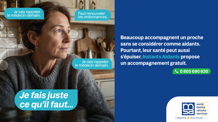 "Instants santé aidants" un accompagnement gratuit et sur-mesure.