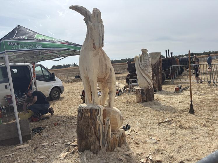 La forge de Vulcain était présente, avec des démonstrations de sculpture à la tronçonneuse.