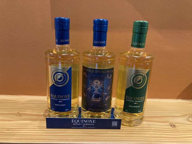 Les trois whiskies Equinoxe.