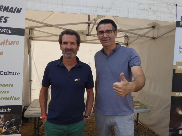 Franck Devort et Christophe Richard se réjouissent de la dynamique des MFR du département, où le millier d'apprenants devrait à nouveau être atteint cette année.
